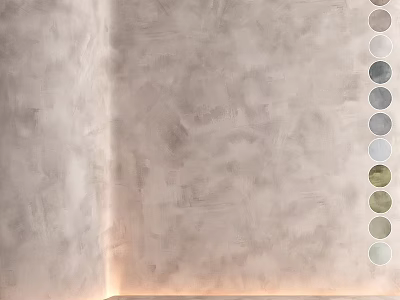 Textured Neutral Interior Wall With Soft Tones And Color Swatches Design 3d model