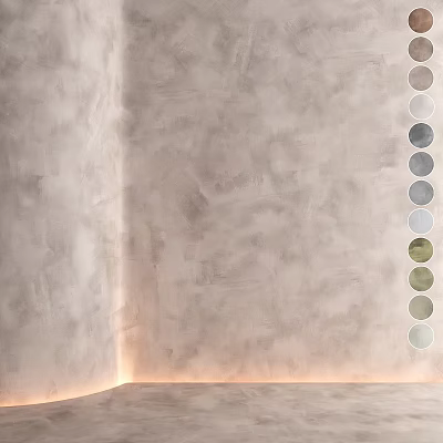 Textured Neutral Interior Wall With Soft Tones And Color Swatches Design 3d model