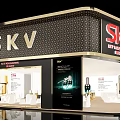 SKV Exhibition Booth Interior Design With Lasting Beauty Theme People And Displays