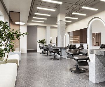 Modern Barber Shop 3d model