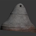 Shiny Metallic Household Item With Conical Shape And Red Base
