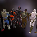 Modern Soldier Warrior Combo Sci-Fi Characters Mecha Warrior Game Characters 3d model