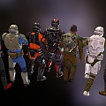 Modern Soldier Warrior Combo Sci-Fi Characters Mecha Warrior Game Characters 3d model