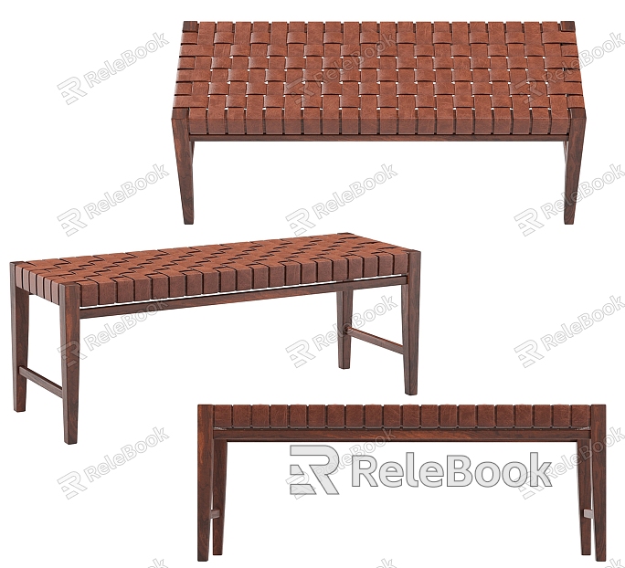 Modern Woven Stool Bench Sofa Stool model