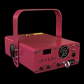 Red Compact Portable Device With Handle Warning Labels And Control Knobs 3d model