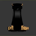 Luxury Fashion Wrist Watch With Black Leather Strap Gold Dial And Crystal Accents Design