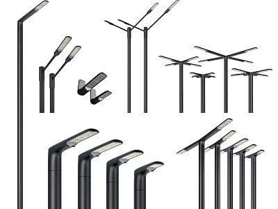 Variety Of Modern Outdoor Light Designs For Streets 3d model