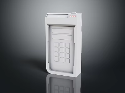 White Hardware Tools Control Panel Enclosure With Durable Buttons And Modern Design 3d model