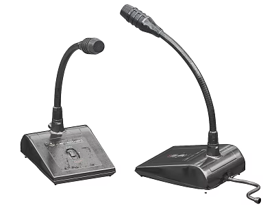Office Desktop Microphones With Adjustable Flexible Arm And Stable Base 3d model