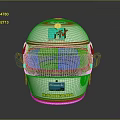 Racing Car Helmet White Red Blue Design With M Logo Sanook BARBARA Teal Patterned Visor