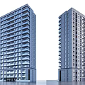 Modern High Rise Apartment Buildings Exterior Architecture Featuring Balconies And Windows