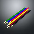 Vibrant Assorted Colored Pencils Set in Bright Hues for Artistic Drawing