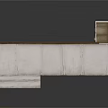 White Storage Cabinet Set With Wooden Countertop Multiple Drawers And Open Shelves
