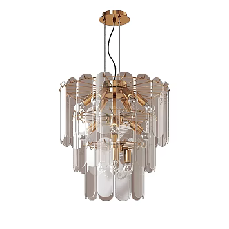 Modern Simple Light Luxury Chandelier Simple Light Luxury Chandelier Restaurant Chandelier 3d model