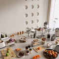Modern Ornaments Combination Kitchen Supplies Kitchenware Tableware Kitchen Appliances Art Ornaments Dining Table Ornaments Tea Set 3d model