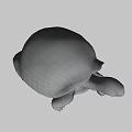 Giant Turtle Game Movie Character With Realistic Rough Shell And Textured Skin