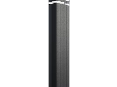 Sleek Modern Black Floor Lamp With Vertical Stripes And Linear Design 3d model