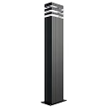 Sleek Modern Black Floor Lamp With Vertical Stripes And Linear Design