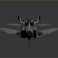 Detailed Military Fighter Jet With Sharp Nose Cockpit And Wing Design On Gray Background