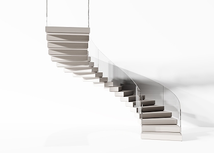 modern revolving staircase 3d model