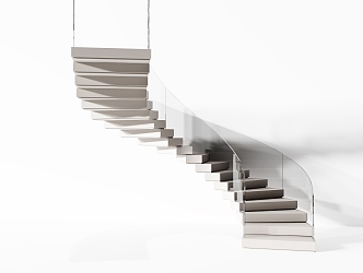 modern revolving staircase 3d model