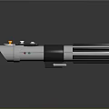 Detailed Lightsaber Design With Silver Black Handle Buttons And Metallic Finish