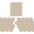 Decorative Textured Wall Panels With Beige Geometric Patterns For Modern Interior Design 3d model