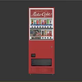 Vintage Red Nitro Cola Vending Machine With Drink Selection And Dispenser Compartment