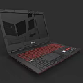 MSI Gaming Laptop With Red Backlit Keyboard And Sleek Modern Design