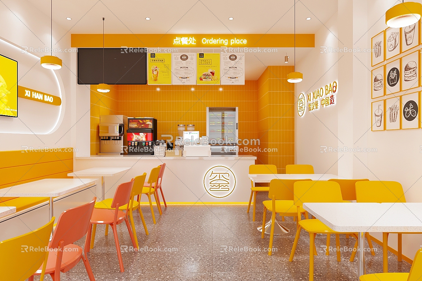 Hamburger Shop 3d model