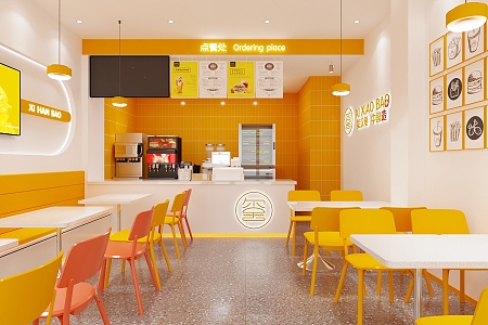 Hamburger Shop 3d model