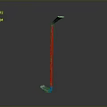 Red Shaft Golf Club With Silver Head Blue Base Professional Sports Equipment