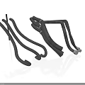 High Quality Black Metal Bending Parts For Mechanical Equipment Components