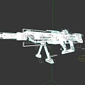 Futuristic Sniper Rifle 3D Model With Mechanical Structure And Tactical Bipod 3d model