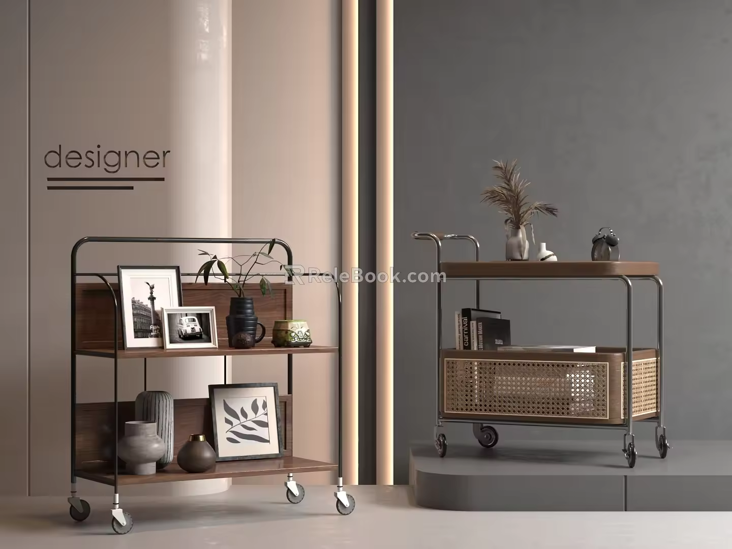 Movable Cart Movable Cart Storage Rack 3d model