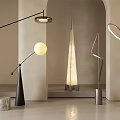 Modern Floor Lamps With Unique Shapes And Marble Metal Bases In Contemporary Interior