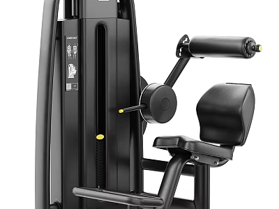 Fitness Equipment With Black Metal Frame Padded Seat Control Panel And Adjustable Handles For Strength Training 3d model