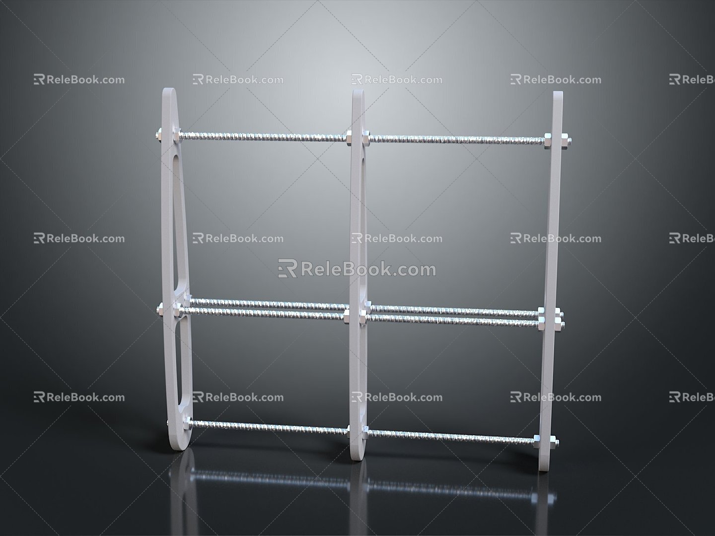 Iron frame large iron frame iron frame house factory industrial iron frame iron ladder rigid ladder work frame rigid scaffold 3d model