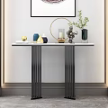 End view table porch table decoration combination 3d model