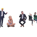 Many characters 3d model