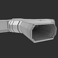 Modern Security Door 3D Model With Geometric Metal Structure And Secure Design