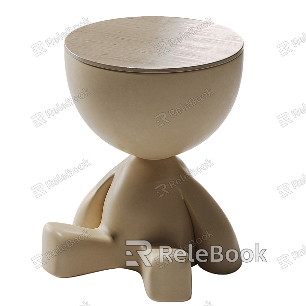 Modern Small Man Sitting Stool Sofa Stool Low Stool model