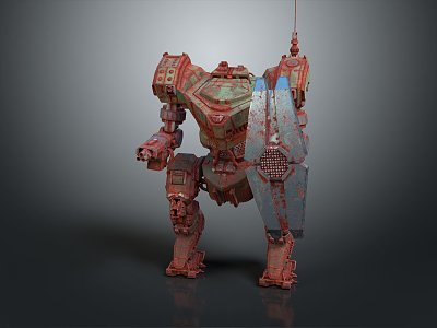 Industrial LOFT Robot Mech Warrior Mech Soldier Machine Battlearm Mechanical Battlearm 3d model