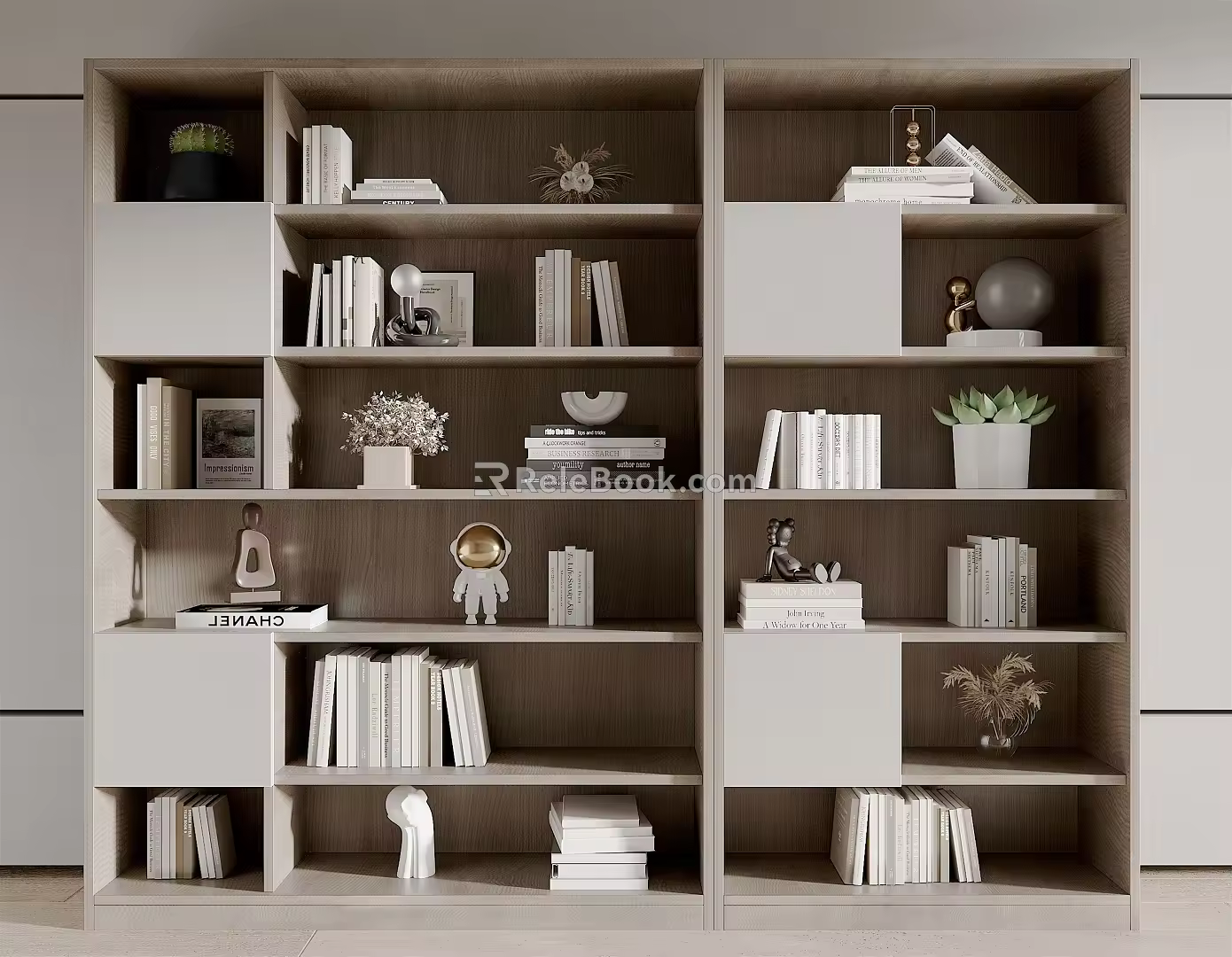 Modern Bookcase Bookshelf 3d model