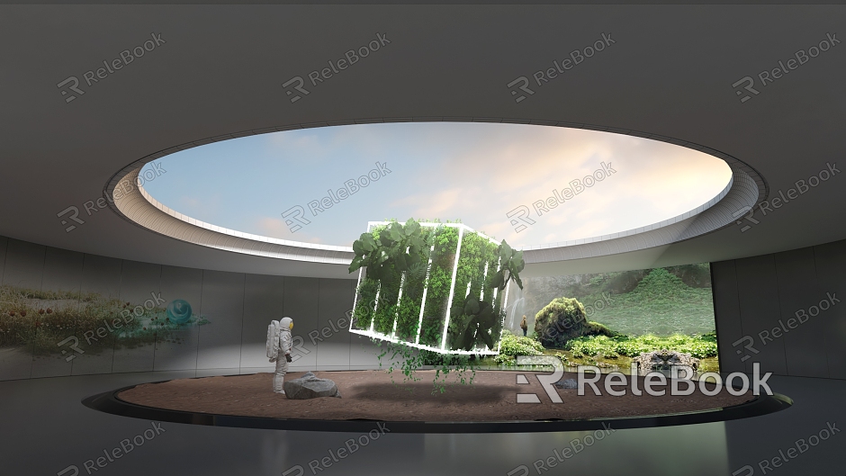 Art Patio Future Art Astronaut Ecological Environment Protection Future Thinking Exhibition Hall Exhibition Display Interactive Display Art Exhibition Chen Creative Design Creative Exhibition Chen model