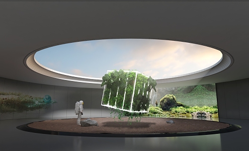 Art Patio Future Art Astronaut Ecological Environment Protection Future Thinking Exhibition Hall Exhibition Display Interactive Display Art Exhibition Chen Creative Design Creative Exhibition Chen 3d model