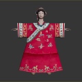 Beauty Ancient costume Ancient costume Beauty Women's Hanfu Women's Song costume Women's ancient costume Women's ancient costume Women's Song costume 3d model