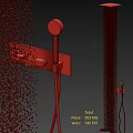 Modern Rainfall Shower Faucet With Cascading Water Flow And Brushed Metal Finish