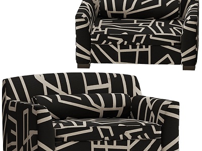 eridan striped single sofa 18 model