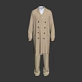 Beige Trench Coat With Matching Pants And Shirt Formal Outfit